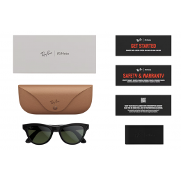 Умные очки Ray-Ban Meta* Skyler Gen 2 Shiny Black, Солнцезащитные линзы G-15 Green (RW4014)